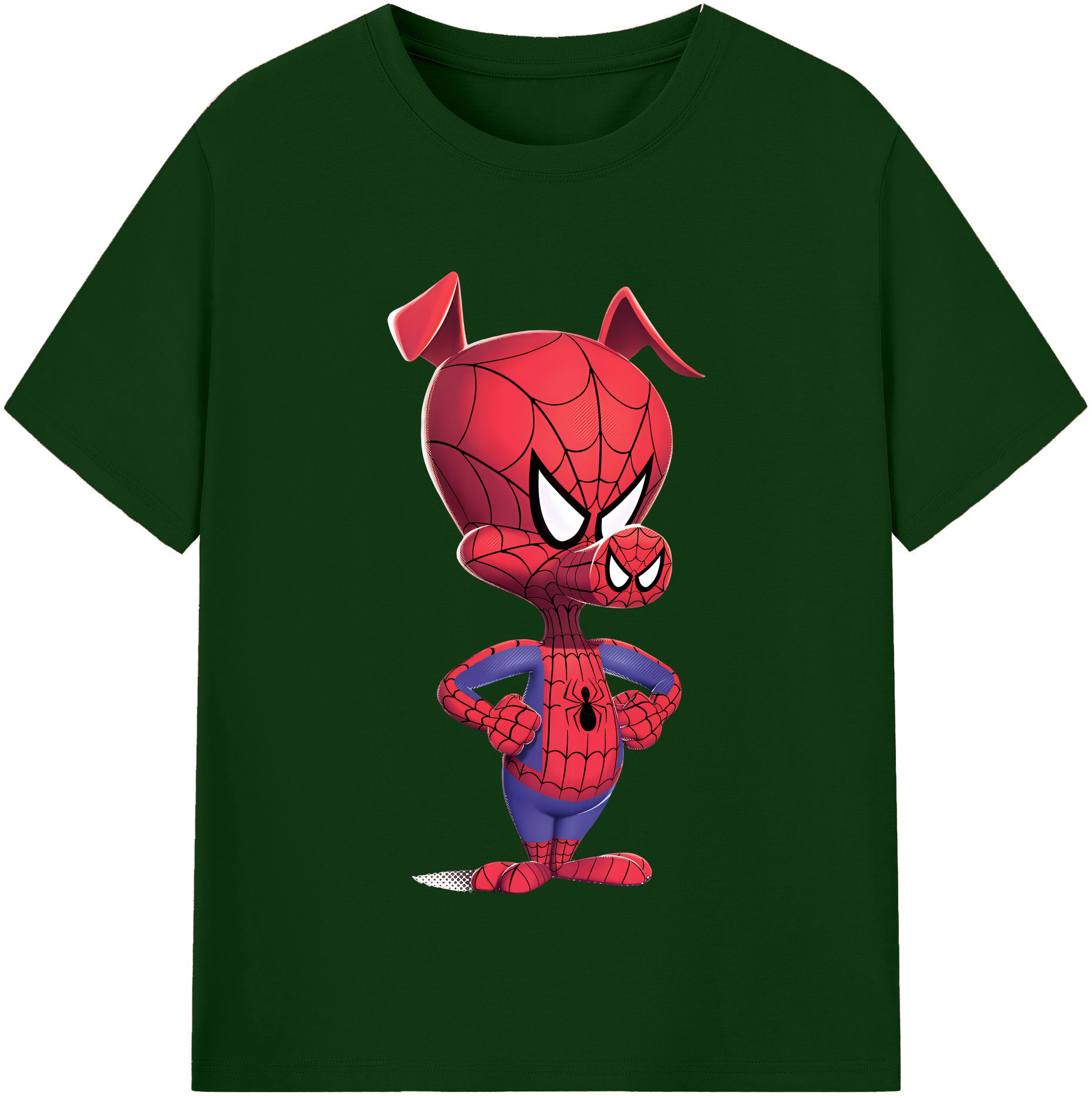 （画像用） Spider Man スパイダーマン 綿100％半袖Tシャツ（フロントプリント）